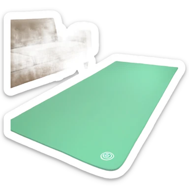 Gym mat for yoga mint green color sticker