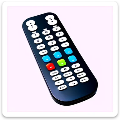 black remote control sticker