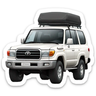 Toyota Land Cruiser blanco off Road  sticker