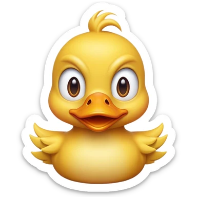Angry ducky sticker