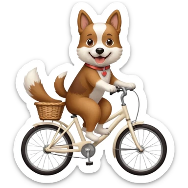 Chien à vélo  sticker