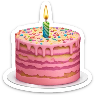 Birthday cake sticker