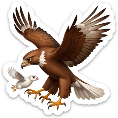 A thing catching a rabbit sticker