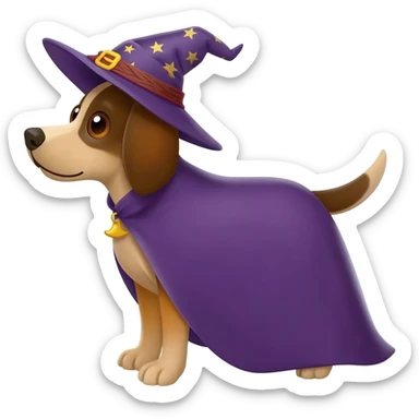 Dog wizard sticker