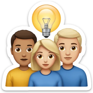 A family of a man, a woman and a boy  sticker