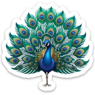 Create an emoji of peacock feather sticker