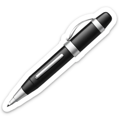 Emoji iOS d’une signature manuscrite : un petit gribouillage fluide au trait fin, style signature rapide au stylo. sticker