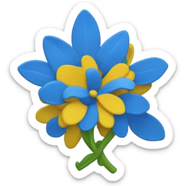 créer moi un emoji bleuet de France stp sticker