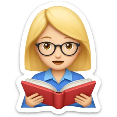 emoji LENDO UM LIVRO ESTUDANDO FEMININO sticker