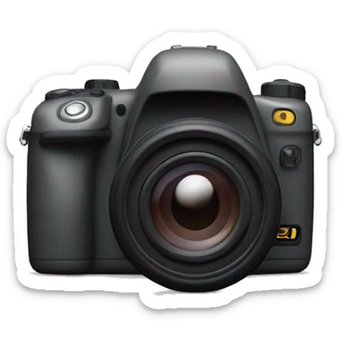  a 3D mimetic digital camera is facing the lens at a 0-degree angle sticker