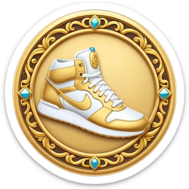 circular achievement style badge for Renaissance Sneakerhead sticker