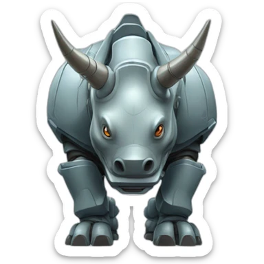 Giant robot rhinoceros sticker