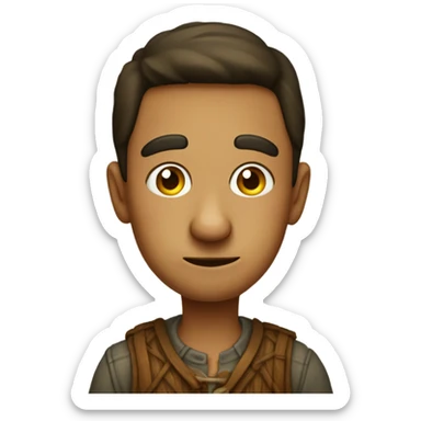 Villager with ponochio nose sticker