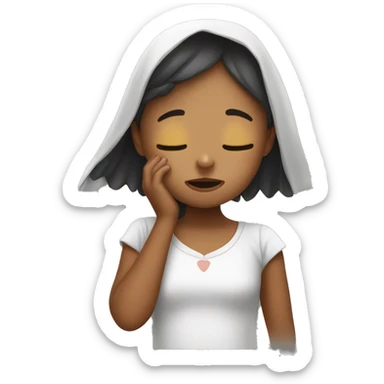 Una niña durmiendo  sticker