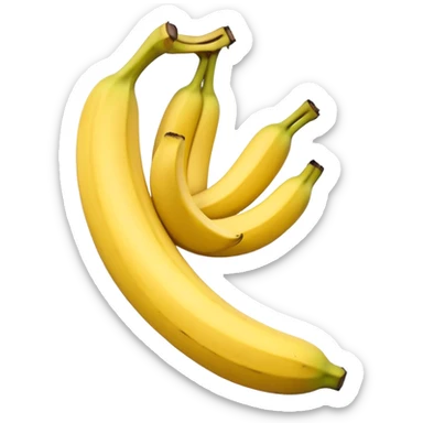 A hand made of bananas making a hang loose sign sticker