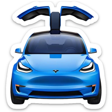 Tesla Model Y - Tesla (Model Year: 2022) (Iconic colour: Blue) sticker