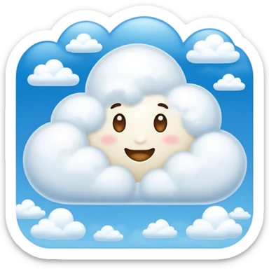 clouds in a blue sky sticker