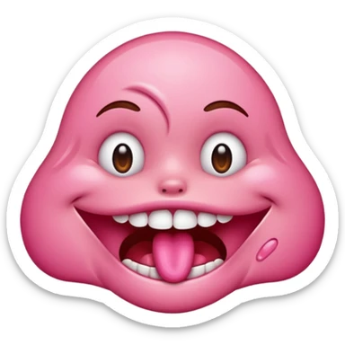 emoji biting its lip and drooling drooling saliva  sticker