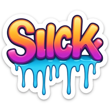 the word sick in graffiti font sticker