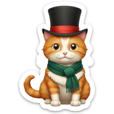 Ginger cat as Scrooge  sticker