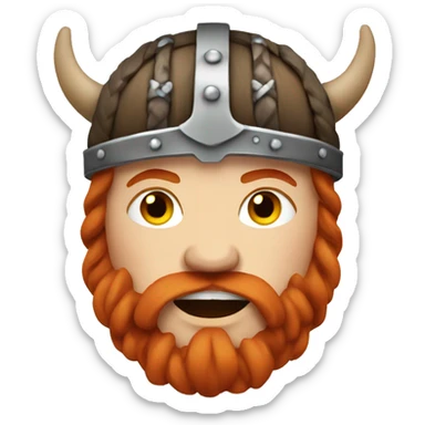 Red head viking sticker