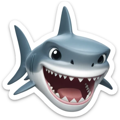 Shark laughing sticker