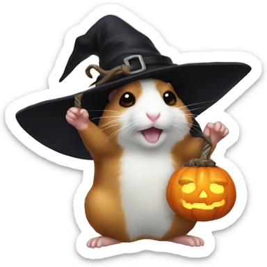 witch hamster sticker