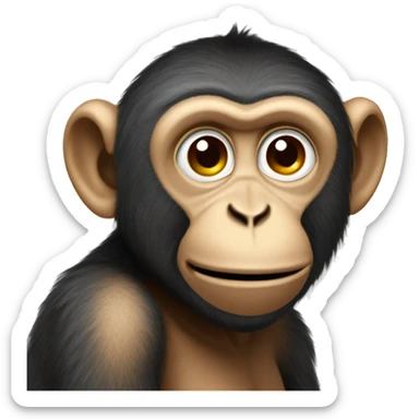 Monkey with nosering sticker