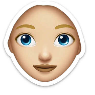 Blonde girl blue eyes wearing bikini sticker