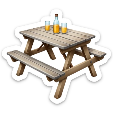 table of picnic sticker