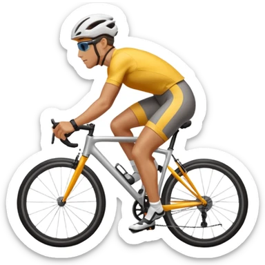 person cycling fast motion sticker