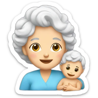 granma and baby sticker