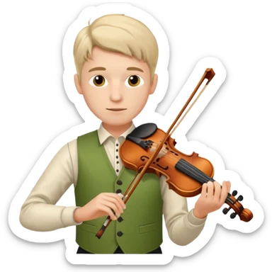 cricket, vest, violin sticker