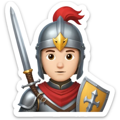 brave knight sticker