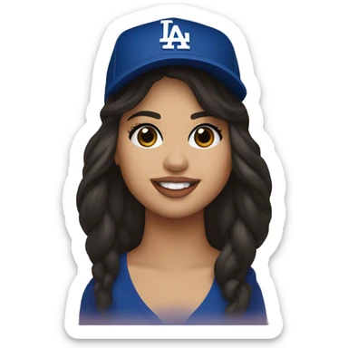 selena gomez with dodgers cap sticker