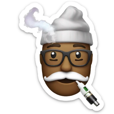 A vape with a face sticker