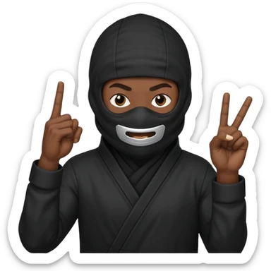 🖕🏻🥷🏽 sticker