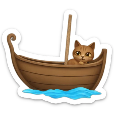 brown-cat-on-greek-boat sticker