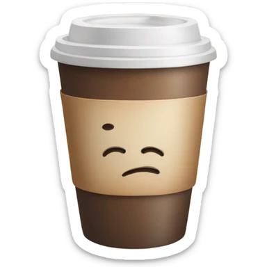 Cup of coffee to go sticker