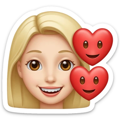 Add 🥹 + 😍 to make a cute emoji screaming love, simple but beautiful sticker