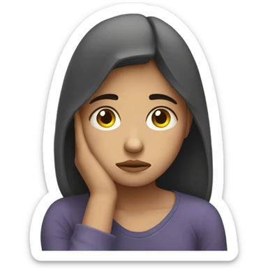 Sad  depressed teenage girl sticker