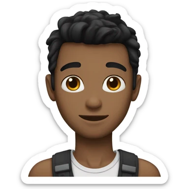 black haired skinny boyfriend sticker