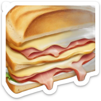 Sandwich mou long au jambon sticker