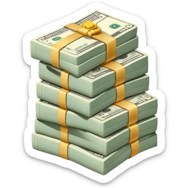 cash bundle money stack sticker