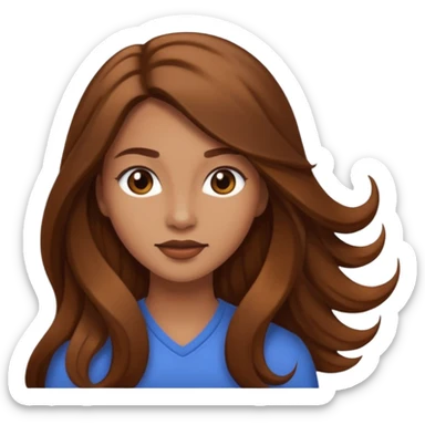 flipping hair emoji sticker