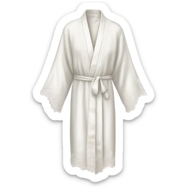 white silk lace robe
 sticker