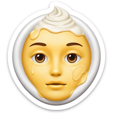 smeared face cream sticker
