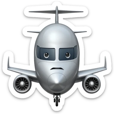 plane take off face on right sticker