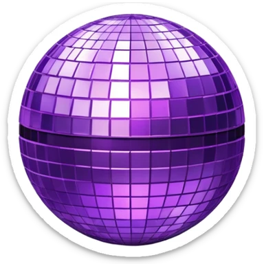 Purple disco ball sticker