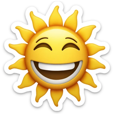 A sun smiling  sticker